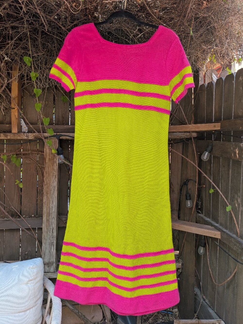 60s Striped Maxi Dress Sz M